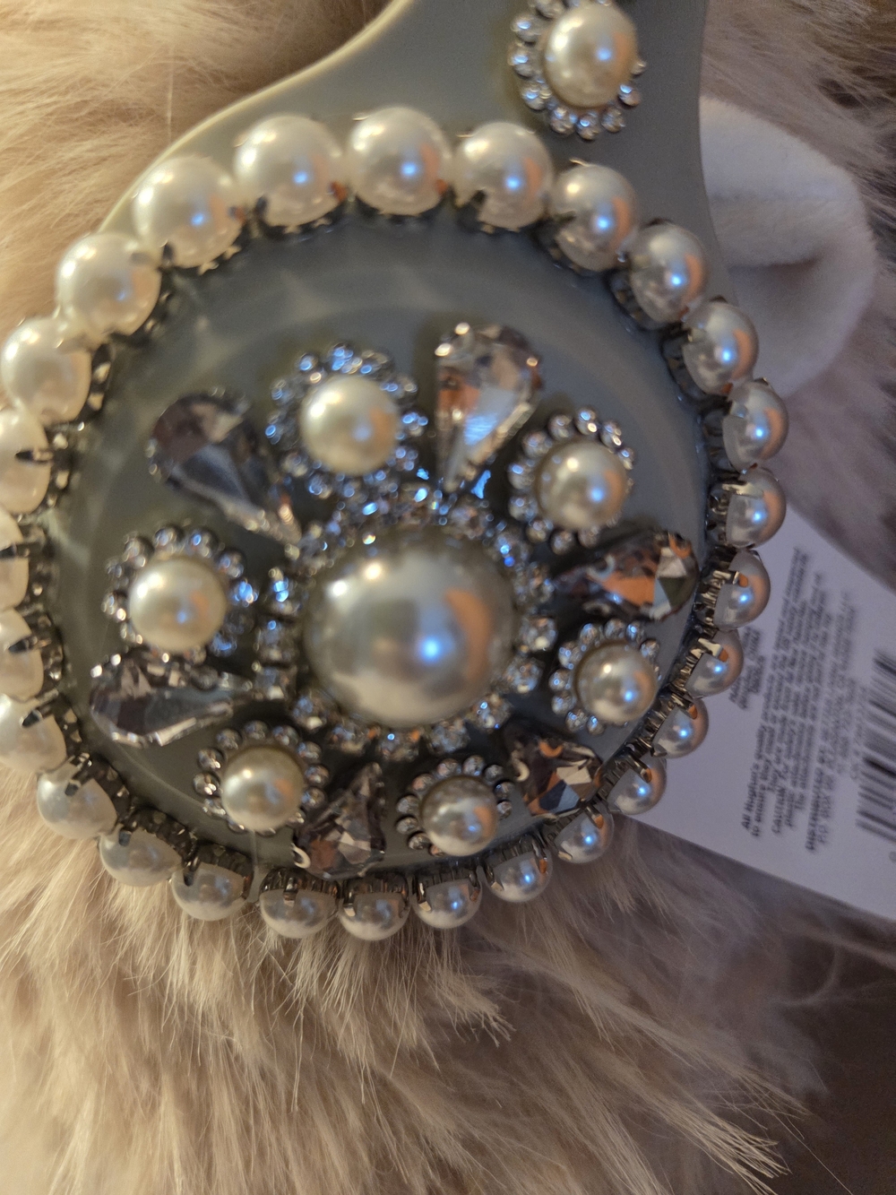 Pearl & Crystal Embellished Women's Accessory - Ivory